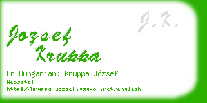 jozsef kruppa business card